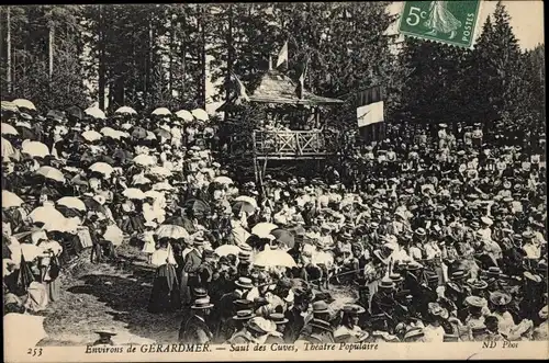 Ak Gérardmer Lothringen Vosges, Saut des Cuves, Theatre Populaire