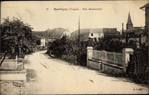 Ak Martigny Lothringen Vosges, Rue Maubertier