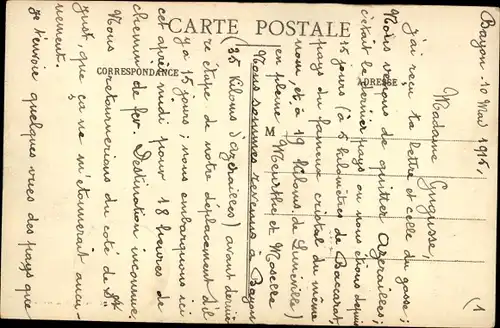 Ak Bayon Meurthe et Moselle, Habitants de Deinvillers deblayant les decombres de leurs maisons