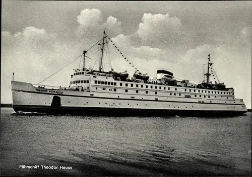 Ak Fährschiff Theodor Heuss