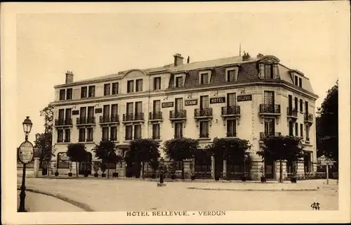 Ak Verdun Meuse, Hotel Bellevue, Avenue Doaumont