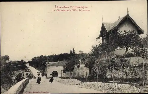 Ak Liverdun Meurthe et Moselle, La Chapelle, La Villa Bel Amour