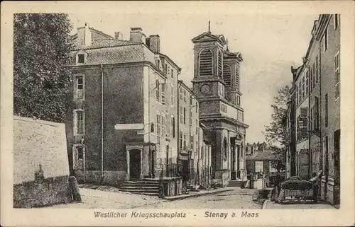 Ak Stenay Lothringen Meuse, Stadtpartie, Häuser
