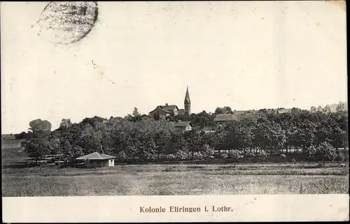 Ak Avricourt Elfringen Lothringen Moselle, Blick auf den Ort