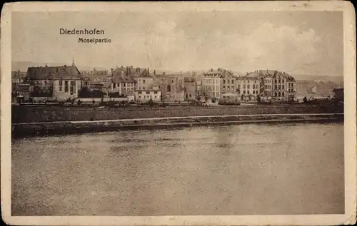 Ak Thionville Diedenhofen Lothringen Moselle, Moselpartie