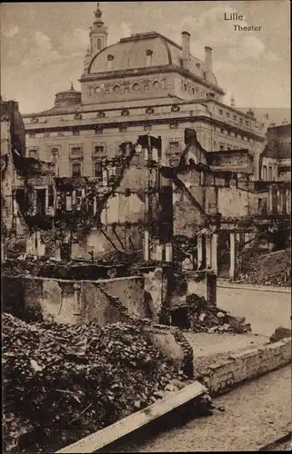 Ak Lille Nord, Theater, Zerstörungen, Ruine