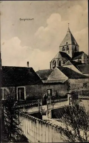 Ak Guignicourt Aisne, Blick auf den Ort, Kirchturm, Häuser