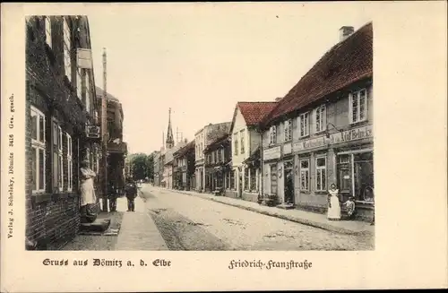 Ak Dömitz an der Elbe, Friedrich Franz Straße, Handlung