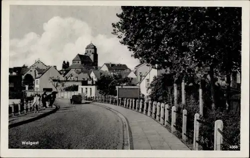 Ak Wolgast in Mecklenburg Vorpommern, Blick auf den Ort