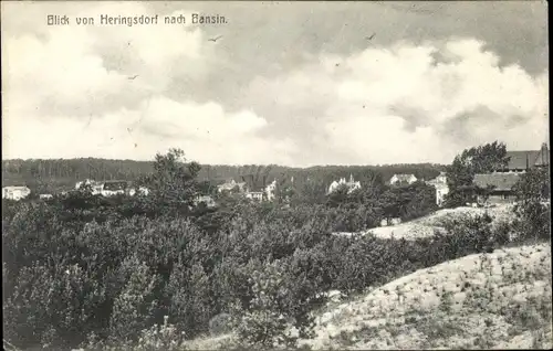 Ak Ostseebad Heringsdorf auf Usedom, Blick nach Bansin