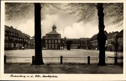 Ak Boizenburg an der Elbe, Rathaus, Marktplatz