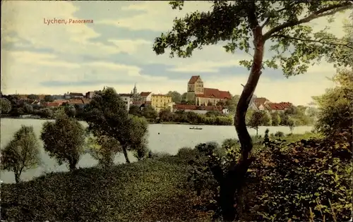 Ak Lychen im Kreis Uckermark, Blick auf den Ort