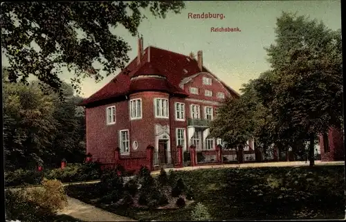 Ak Rendsburg in Schleswig Holstein, Reichsbank