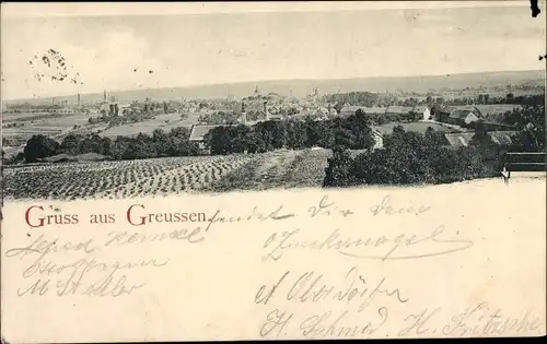 Ak Greußen in Thüringen, Panorama