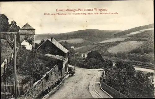 Ak Trendelburg in Nordhessen, Haushaltungs Pensionat Wiegand, Pfarrhaus, Reinhardtswald