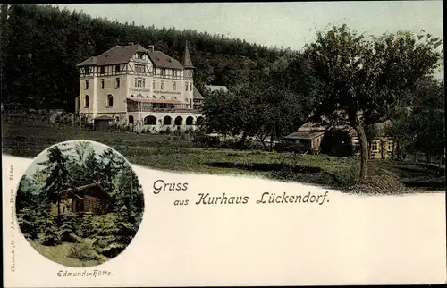 Ak Lückendorf Oybin Oberlausitz, Kurhaus Lückendorf, Edmunds Hütte