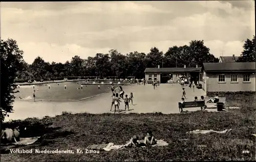 Ak Niederoderwitz Oderwitz in Sachsen, Volksbad