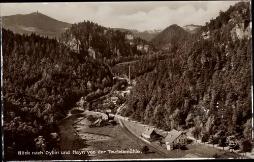 Ak Oybin in der Oberlausitz, Ort Hayn, Panorama