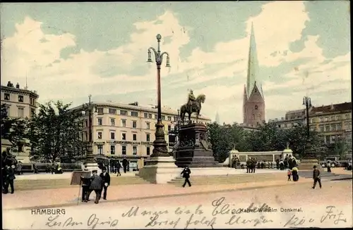 Ak Hamburg, Kaiser Wilhelm I. Denkmal