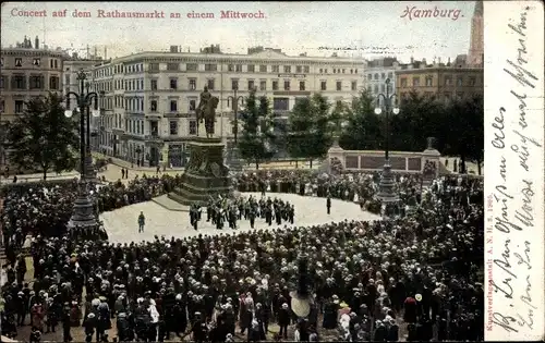 Ak Hamburg Mitte Altstadt, Rathausmarkt, Konzert