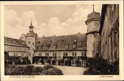 Ak Stolberg Südharz, Schlosshof
