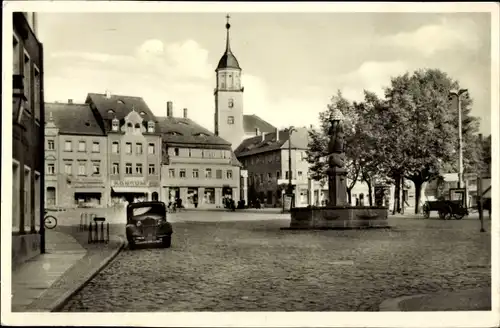 Ak Bischofswerda in Sachsen, Marktplatz