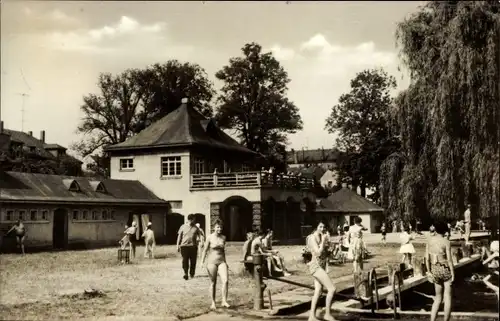 Ak Bischofswerda in Sachsen, Sommerbad