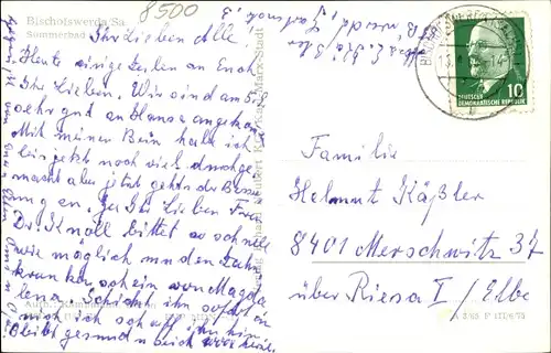 Ak Bischofswerda in Sachsen, Sommerbad