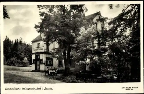 Ak Steinigtwolmsdorf in der Lausitz, Partie an der Gaststätte Waldhaus