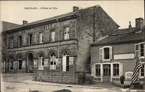 Ak Damblain Lothringen Vosges, L'Hotel de Ville