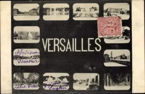 Ak Versailles Yvelines, le Chateau, Miniatures