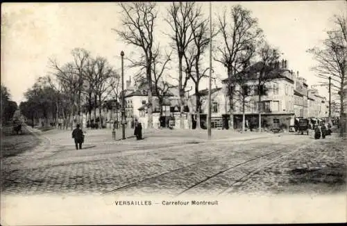 Ak Versailles Yvelines, Carrefour Montreuil
