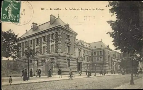 Ak Versailles Yvelines, Le Palais de Justice, la Prison