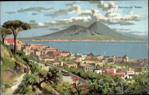 Künstler Ak Napoli Neapel Campania, Panorama dal Vomero