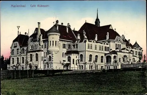 Ak Mariánské Lázně Marienbad Reg. Karlsbad, Café Rübezahl