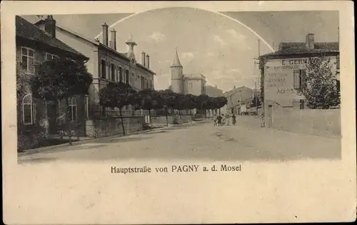 Ak Pagny sur Moselle Meurthe et Moselle, Hauptstraße
