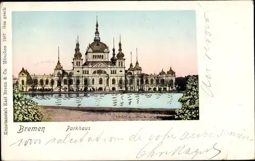 Leuchtfenster Ak Hansestadt Bremen, Parkhaus, Golden Windows