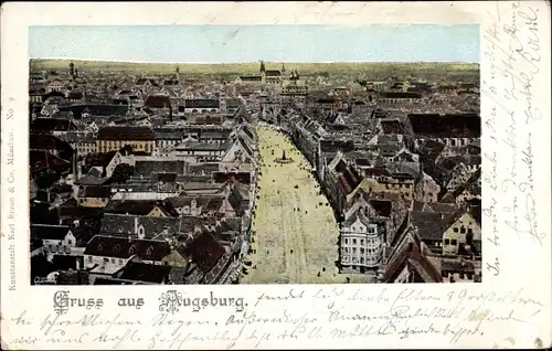 Ak Augsburg in Schwaben, Blick auf den Ort