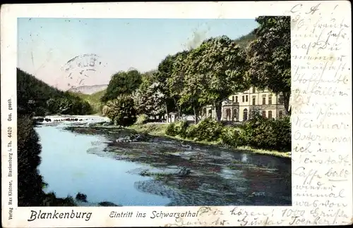 Leuchtfenster Ak Bad Blankenburg in Thüringen, Eintritt ins Schwarzatal, Golden Windows