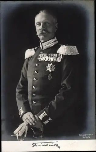Ak Großherzog Friedrich II. von Württemberg, Portrait, Uniform, Orden