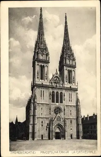 Ak Zagreb Kroatien, Prvostolna Crkva, La Cathedrale