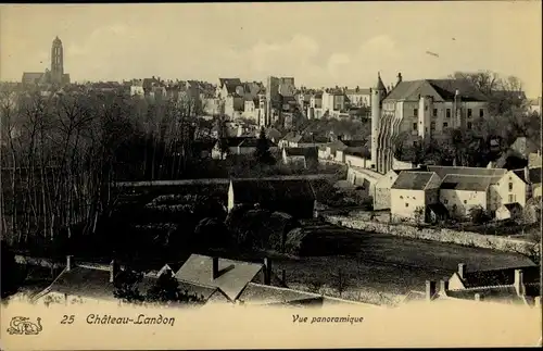 Ak Chateau Landon Seine et Marne, Vue panoramique