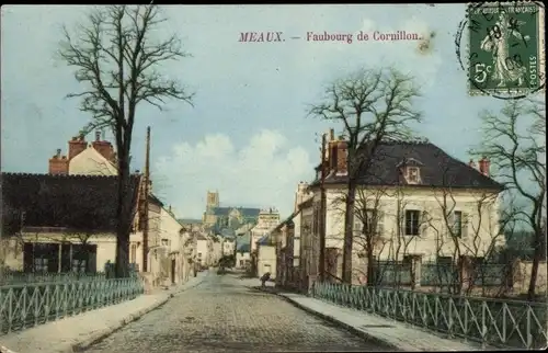 Ak Meaux Seine-et-Marne, Faubourg de Cornillon