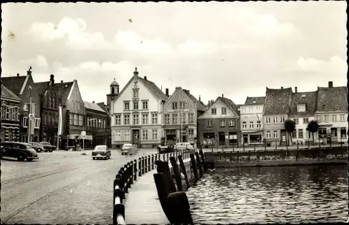 Ak Husum in Nordfriesland, Schiffbrücke