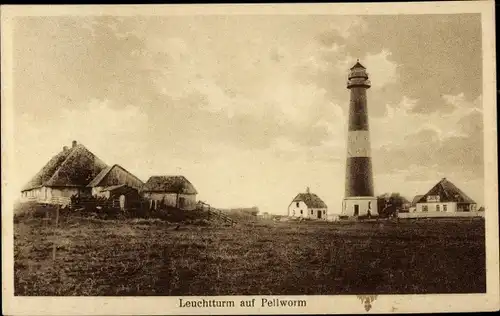 Ak Insel Pellworm Nordfriesland, Leuchtturm