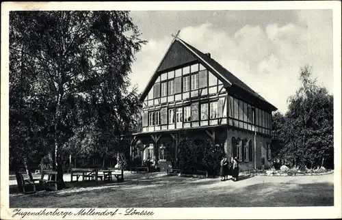 Ak Mellendorf Lönssee Wedemark, Blick z. Jugendherberge