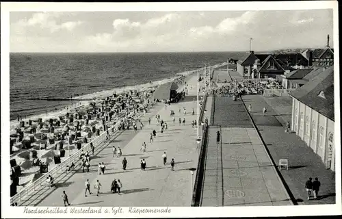 Ak Westerland auf Sylt, Kurpromenade