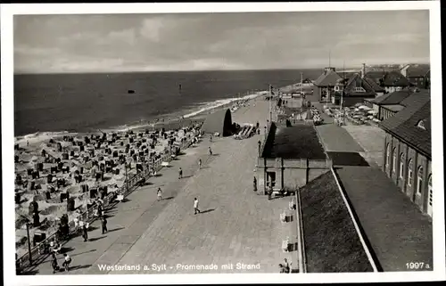 Ak Westerland auf Sylt, Promenade, Musikpavillon