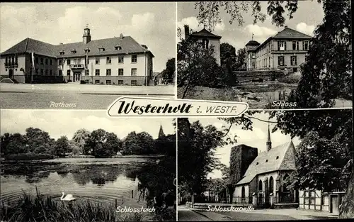 Ak Westerholt Herten im Ruhrgebiet, Schloss, Schlosskapelle, Rathaus