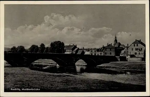 Ak Rochlitz an der Mulde, Muldenbrücke